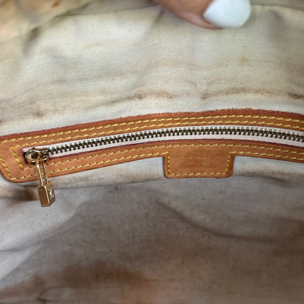 Louis Vuitton Leather Monogram Marie Hand Blue Dome Boston Bag - Picture 11 of 15